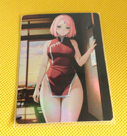 Sakura haruno Goddess Anime Waifu Girl Holo Card - Image 1