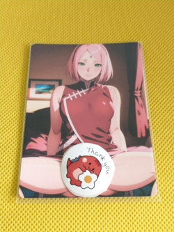 Sakura haruno Goddess Anime Waifu Girl Holo Card - Image 2