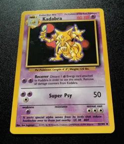 Kadabra 1999 Pokemon Card 32/102 - Image 1