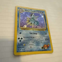 Misty's Seadra PRERELEASE Gym Heroes - Holo Rare 9/132 WOTC Card NM Pokemon TCG - Image 15