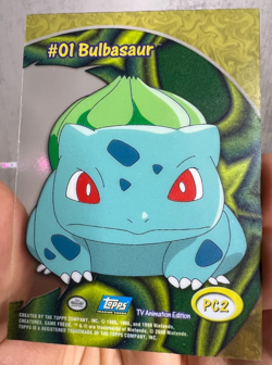Bulbasaur #01 2000 Topps Pokemon TV Animation Edition Clear Card PC2 w/BONUS - Image 3