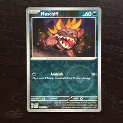Maschiff 141/193 Pokemon Paldea Evolved SV02 Reverse Holo Common Card NM - Image 1