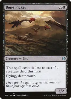 Bone Picker 212 JMP Bird Deathtouch Flying Yeong-Hao Han MTG Vulture Black EN - Image 1