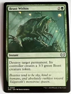 MTG - BEAST WITHIN - Duskmourn Commander (U) - Image 1