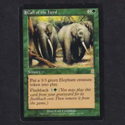 CALL OF THE HERD #231 Magic Odyessey Vintage Rare English MTG Magic Excellent LP - Image 1