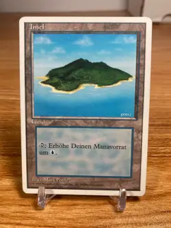 MTG Foreign Basic Land 4th Ed. Island (German), Mountain & Forest (Portuguese) - Image 1