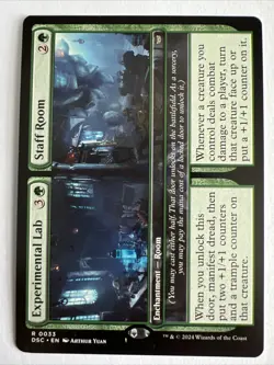 1x Experimental Lab Staff Room NM Rare MTG Magic Card Commander: Duskmourn - Image 1