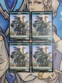 4x Beast (3,3) / Hydra (0,0) Dual-Sided Tokens NM/M IKO C20 MTG Magic - Image 2