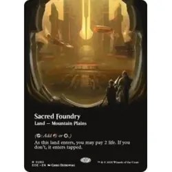 SACRED FOUNDRY (282) (BORDERLESS) Edge Of Eternities EOE Magic MTG MINT CARD - Image 1