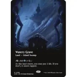 WATERY GRAVE (286) (BORDERLESS) Edge Of Eternities EOE Magic MTG MINT CARD - Image 1