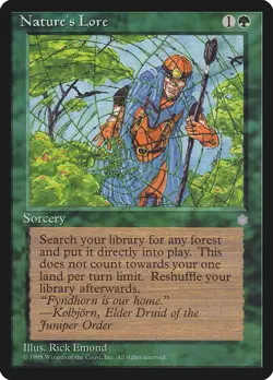 MTG Nature's Lore LP Ice Age ICE English Magic Gathering card - Image 1