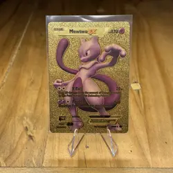 Pokemon Mewtwo EX HP 170 Gold Foil Fan Art Card 98/99 - Image 1