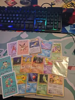 Lot Of 16 Vintage Japanese Pokemon Cards + Old Maid Cards - Image 1