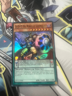 D/D/D REBEL KING LEONIDAS ITALIAN SUPER RARE DOCS-EN098 IT098 NEAR MINT YUGIOH - Image 1