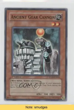 Ancient Gear Cannon 1st Ed. YuGiOh Machine Re-Volt Structure Deck 2007 READ 0d08 - Image 1