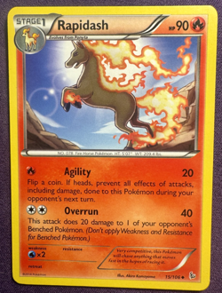 Rapidash 15/106 - XY Flashfire Uncommon Card - Pokemon TCG - Image 1