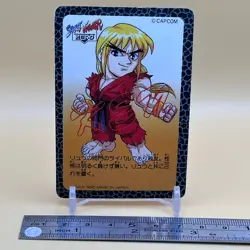Ken Street Fighter Zero Capcom Carddass Card No.026 Bandai 1995 Japanese T-184 - Image 3