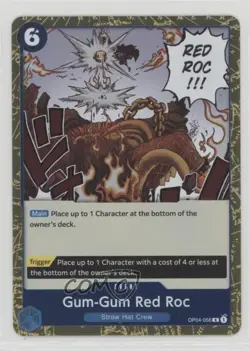 2023 One Piece Card Game: Kingdoms of Intrigue OP04 R Gum-Gum Red Roc 0y59 - Image 1