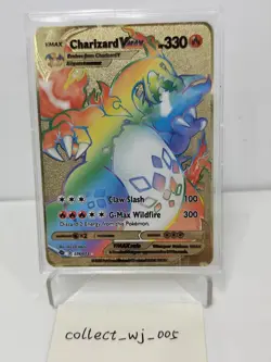Charizard VMAX Rainbow Gold Metal Pokemon Card Collectible/Gift/Display - Image 1
