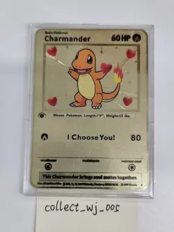 Charmander I Choose You Love Gold Metal Pokemon Card Collectible/Gift/Display - Image 3