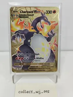 Charizard VMAX Purple Gold Metal Pokemon Card Collectible/Gift/Display - Image 1