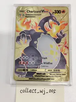 Charizard VMAX Purple Gold Metal Pokemon Card Collectible/Gift/Display - Image 3
