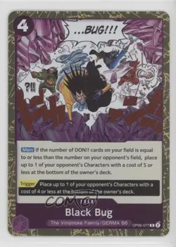 2023 One Piece Card Game: Wings of Captain OP06 Black Bug #OP06-077 0y59 - Image 1