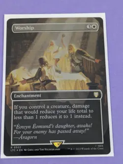 MTG: The Lord of the Rings: Worship Borderless Foil #0522 Rare - NM - Image 1