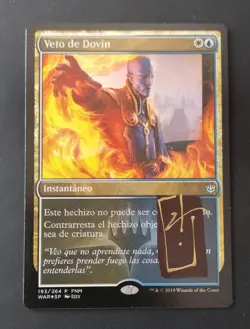 MTG FOIL Dovin's Veto Signed Izzy - Image 1