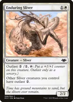 Enduring Sliver 6 MH1 White Outlast 2019 Josh Hass Common MTG - Image 1