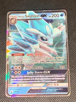 Alolan Sandslash GX SM236 - Sun & Moon Promo Pokemon Card - NM - Image 1