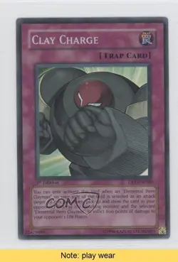 Super Rare - Clay Charge 1st Ed. YuGiOh Duelist Pack: Jaden Yuki #DP1-EN030 0j6 - Image 1