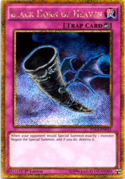 Black Horn of Heaven - PGL3-EN035 - Gold Secret Rare - 1st Edition Yugioh - Image 1