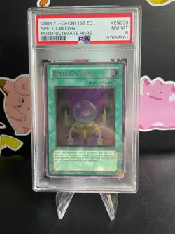 Yugioh PSA 8 Spell Calling POTD-EN039 1st Edition Ultimate Rare - Image 1