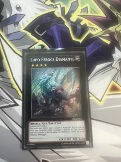 DIAMOND DIRE WOLF ITALIAN SECRET RARE CBLZ-EN051 IT051 LIGHT PLAY YUGIOH - Image 1
