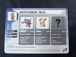 Gentleman Nils - Battle E-Reader Card 2003 Ruby Sapphire GBA Pokemon Card - (LP) - Image 2