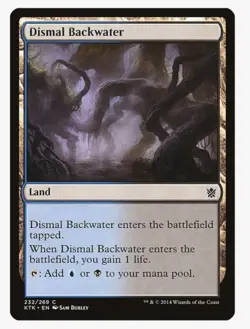 Dismal Backwater #232 KTK Magic Land Card In Protective Sleeve - Image 1