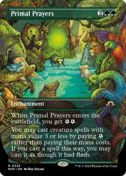 Primal Prayers Borderless Modern Horizons 3 NM MTG - Image 1