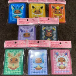 Poncho Eevee 64 Sleeves Complete Set Japanese Pokemon Center Exclusive Sealed - Image 1