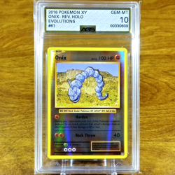 Pokemon XY Evolutions Onix 61/108 AGS Gem-MT 10 Common Reverse Holo 2016 - Image 1