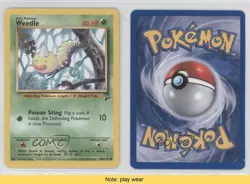 Weedle Pokemon Base Set 2 #100 2000 READ 3m2 - Image 3
