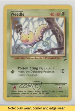 Weedle Pokemon Base Set 2 #100 2000 READ 00e8 - Image 1