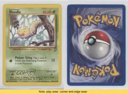 Weedle Pokemon Base Set 2 #100 2000 READ 00e8 - Image 3