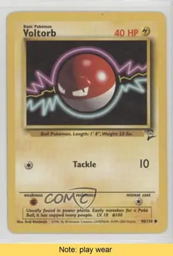 Voltorb Pokemon Base Set 2 #98 2000 READ 2f4 - Image 1
