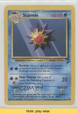 Starmie Pokemon Base Set 2 #94 2000 READ 2f4 - Image 1