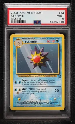 Starmie Pokemon Base Set 2 PSA 9 MINT 2000 2f4 - Image 1