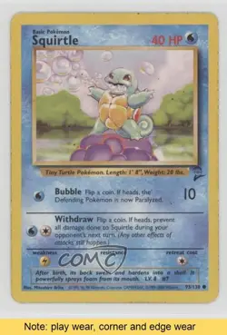 Squirtle Pokemon Base Set 2 #93 2000 READ 00e8 - Image 1