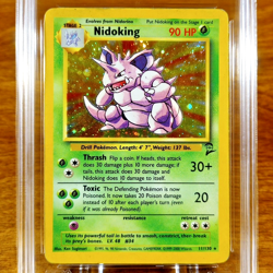 Pokemon Base Set 2 II Nidoking 11/130 AGS VG-EX+ 4.5 Holo Rare 2000 - Image 2