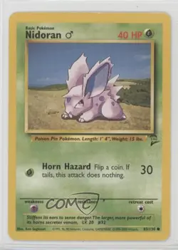 Nidoran M Pokemon Base Set 2 #83 2000 17t2 - Image 1