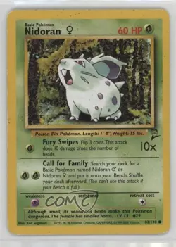 Nidoran F Pokemon Base Set 2 #82 2000 13wt - Image 1